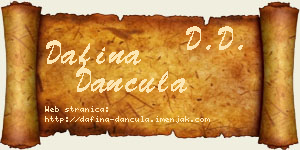 Dafina Dančula vizit kartica
